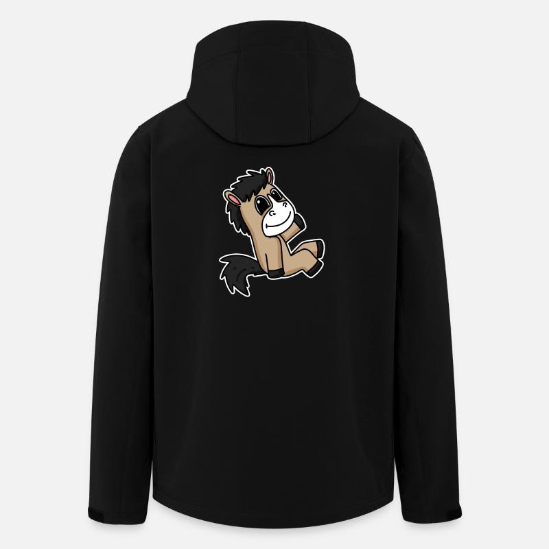 Pferd Pferde Hauspferd - Recycelte Männer Softshell-Jacke von Stanley/Stella - Schwarz