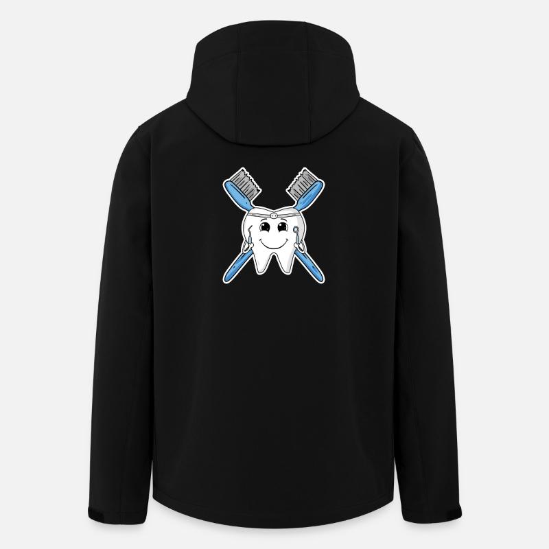 Zahn Zähne - Recycelte Männer Softshell-Jacke von Stanley/Stella - Schwarz