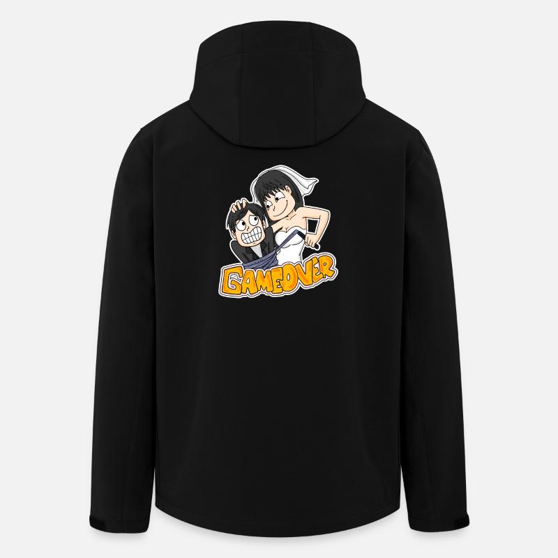 Game Over Wedding Funny Gift - Men’s Recycled Softshell Jacket by Stanley/Stella - black