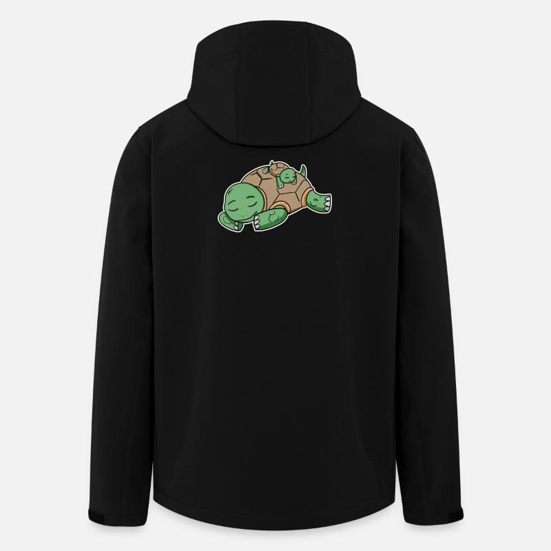 Family - Turtle with baby turtle - Men’s Recycled Softshell Jacket by Stanley/Stella - black