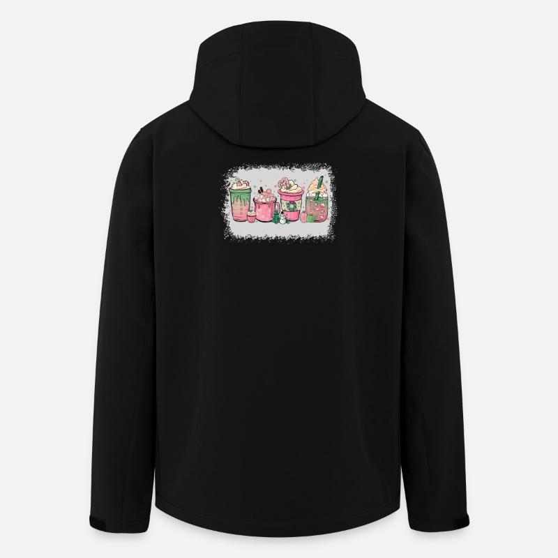Cup Hot Chocolate Peppermint Mocha - Men’s Recycled Softshell Jacket by Stanley/Stella - black