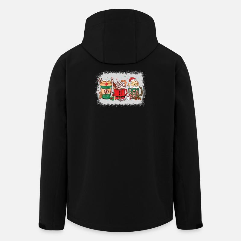 Christmas Hot Chocolate Cup - Men’s Recycled Softshell Jacket by Stanley/Stella - black