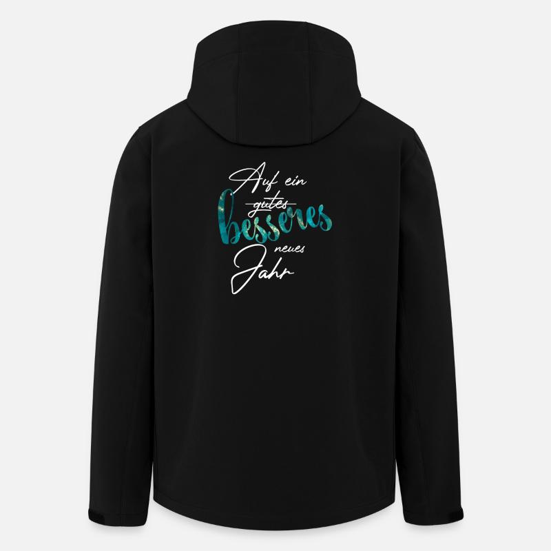 Neujahrswunsch Handlettering - Recycelte Männer Softshell-Jacke von Stanley/Stella - Schwarz