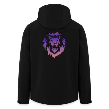 Lion Head Tribal - Men’s Recycled Softshell Jacket by Stanley/Stella - black - Back - AI Model Male 185 light (185cm)