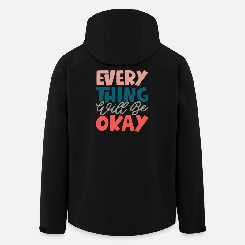 Everything Will Be Okay - Men’s Recycled Softshell Jacket by Stanley/Stella - black