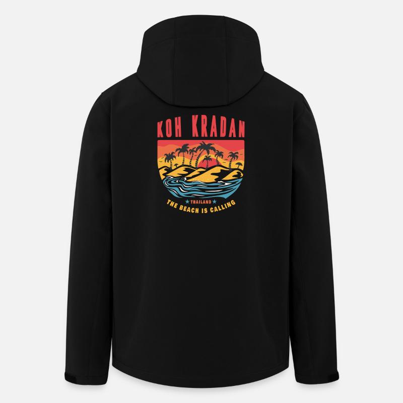 Koh Kradan Thailand Strand Design - Recycelte Männer Softshell-Jacke von Stanley/Stella - Schwarz