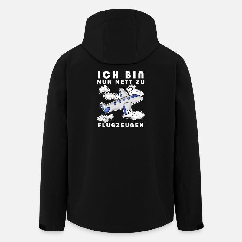 Flugzeug Spruch Geschenk - Recycelte Männer Softshell-Jacke von Stanley/Stella - Schwarz
