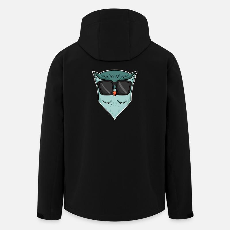 Owl with sunglasses - Men’s Recycled Softshell Jacket by Stanley/Stella - black