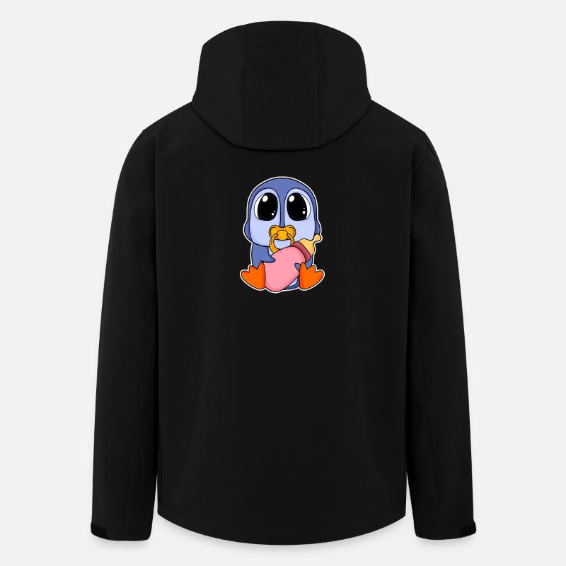 Motif Bébé Pingouin - Veste softshell homme en polyester recyclé Stanley/Stella - noir