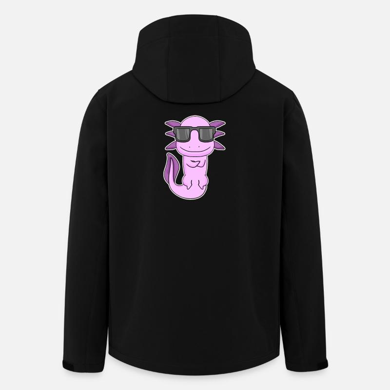 Axolotl with sunglasses - Men’s Recycled Softshell Jacket by Stanley/Stella - black