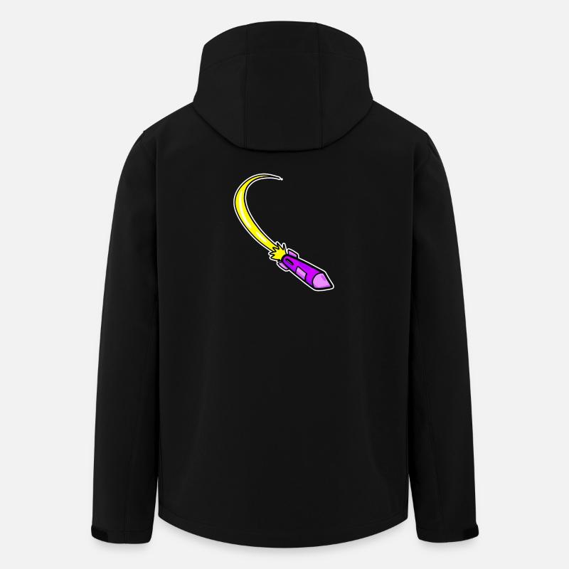 Fusée violette - Veste softshell homme en polyester recyclé Stanley/Stella - noir