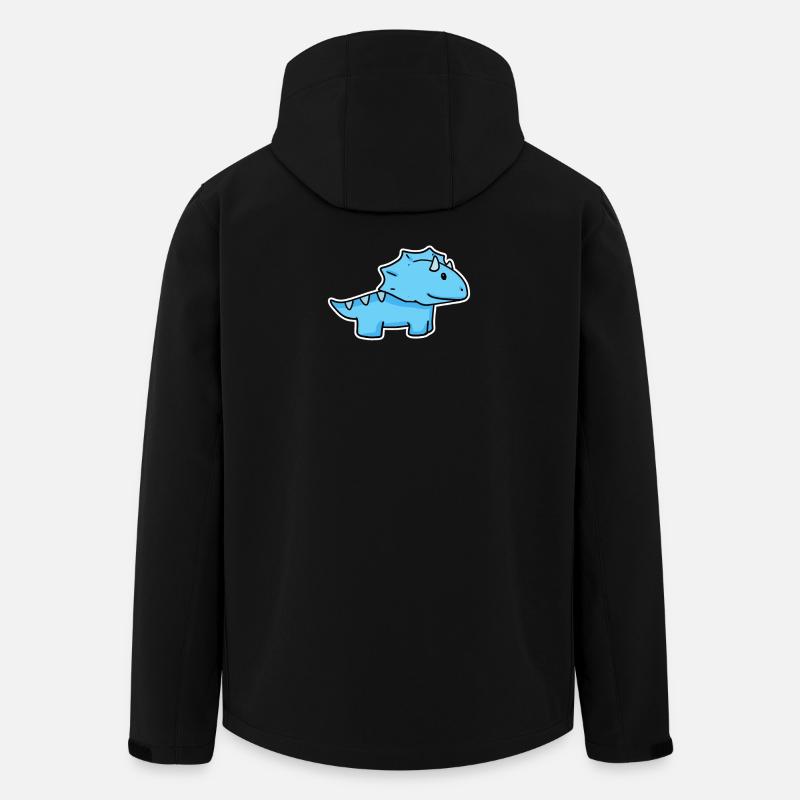 Dino Dinosaure Bleu - Veste softshell homme en polyester recyclé Stanley/Stella - noir