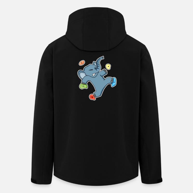 Climbing elephant motif - Men’s Recycled Softshell Jacket by Stanley/Stella - black