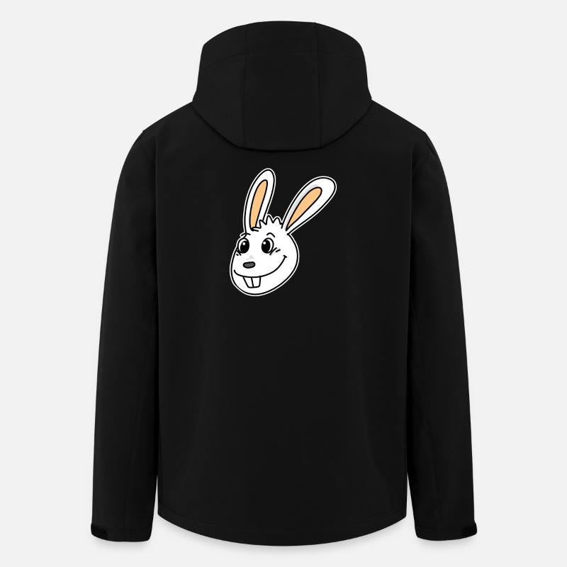 Hase Kopf Tierkopf - Recycelte Männer Softshell-Jacke von Stanley/Stella - Schwarz
