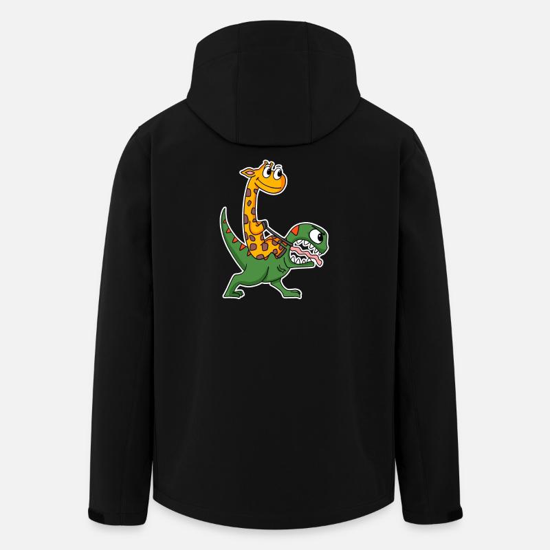 Girafe et dinosaure - Veste softshell homme en polyester recyclé Stanley/Stella - noir