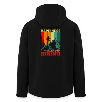 Palette de couleurs Wanderglück - Veste softshell homme en polyester recyclé Stanley/Stella - noir - Dos - AI Model Male 185 light (185cm)