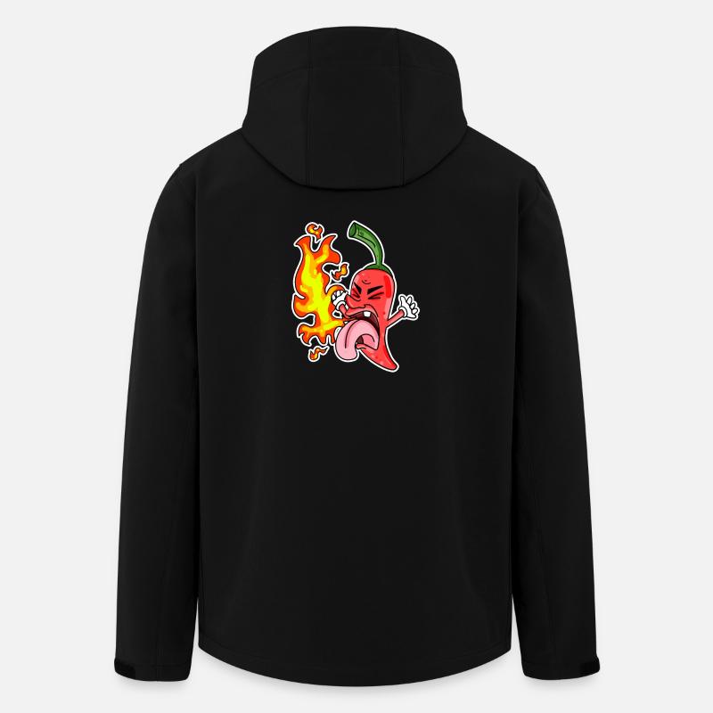 Chili pepper - hot peppers - Men’s Recycled Softshell Jacket by Stanley/Stella - black