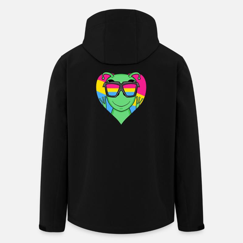 Pansexual Alien Heart Gift - Men’s Recycled Softshell Jacket by Stanley/Stella - black