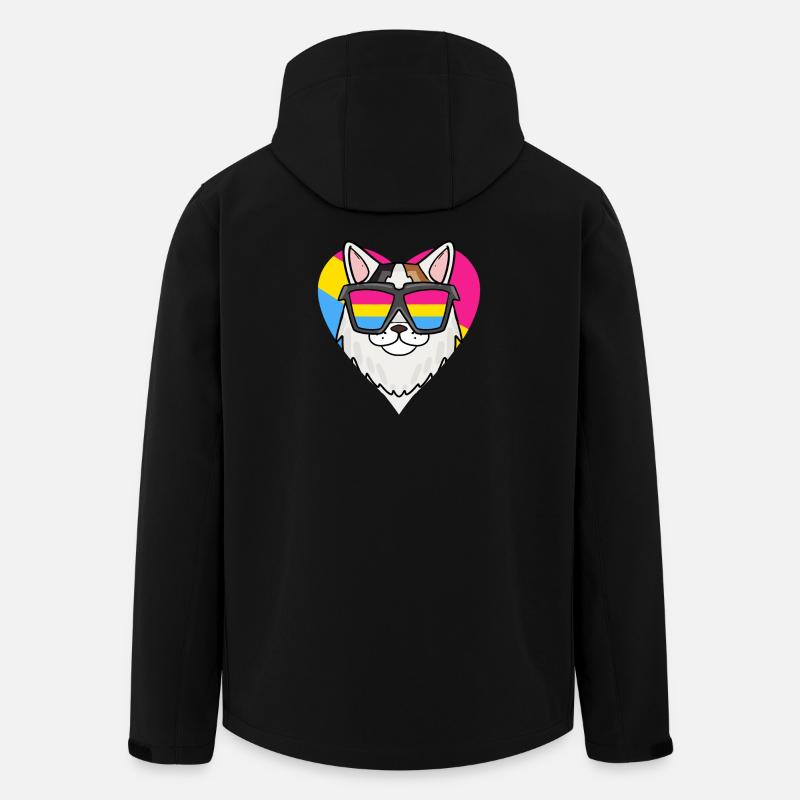 Pansexual Cat Turkish Van Heart Gift - Men’s Recycled Softshell Jacket by Stanley/Stella - black