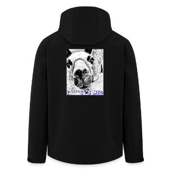 ALPACA, i packs ned, I don't pack that, puns - Men’s Recycled Softshell Jacket by Stanley/Stella - black - Back - AI Model Male 185 light (185cm)