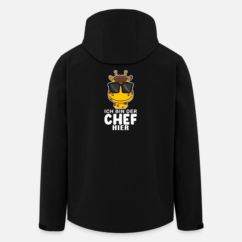Cool Giraffe Chef Spruch - Recycelte Männer Softshell-Jacke von Stanley/Stella - Schwarz