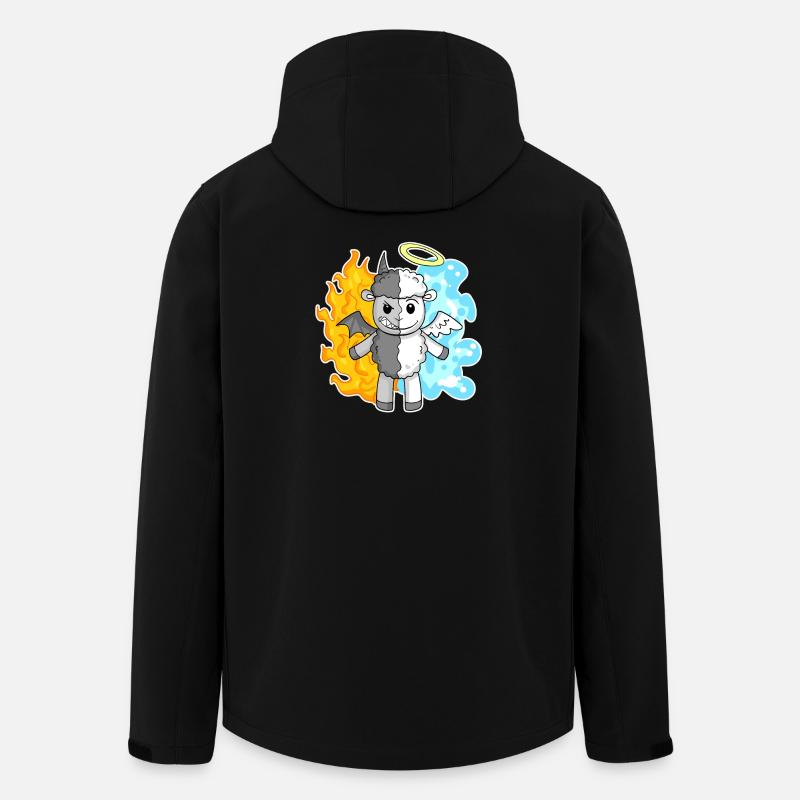 Moutons - Anges et Diables - Veste softshell homme en polyester recyclé Stanley/Stella - noir