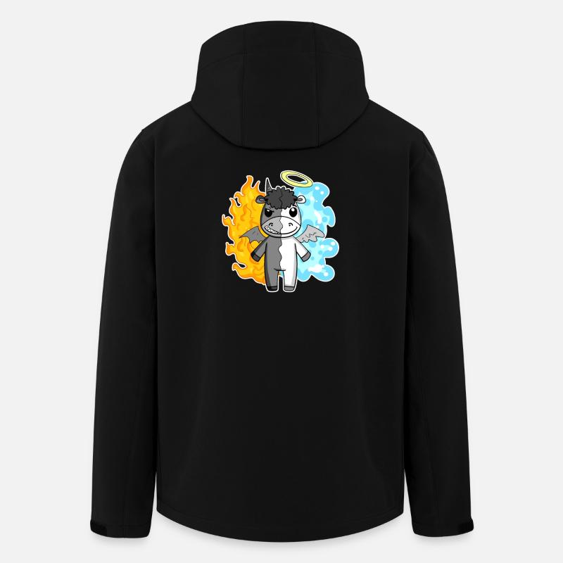 Vache - Ange et Diable - Veste softshell homme en polyester recyclé Stanley/Stella - noir
