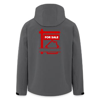 Rotes Logo-Schild zum Verkauf - Recycelte Männer Softshell-Jacke von Stanley/Stella - Schwarz - Hinten - AI Model Male 185 light (185cm)