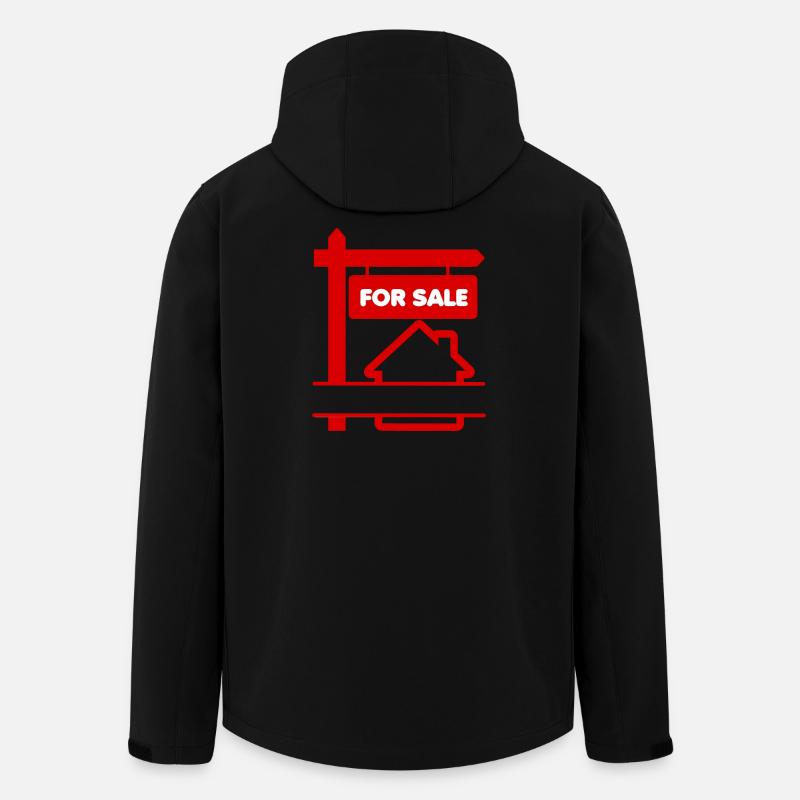 Panneau de logo rouge à vendre - Veste softshell homme en polyester recyclé Stanley/Stella - noir
