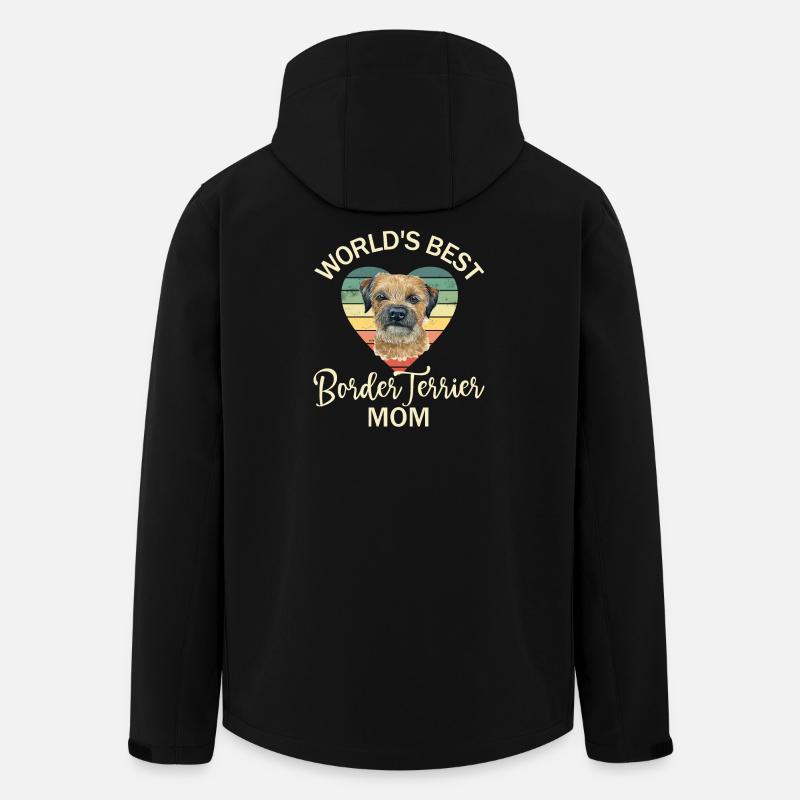 Chien Border Terrier - Veste softshell homme en polyester recyclé Stanley/Stella - noir