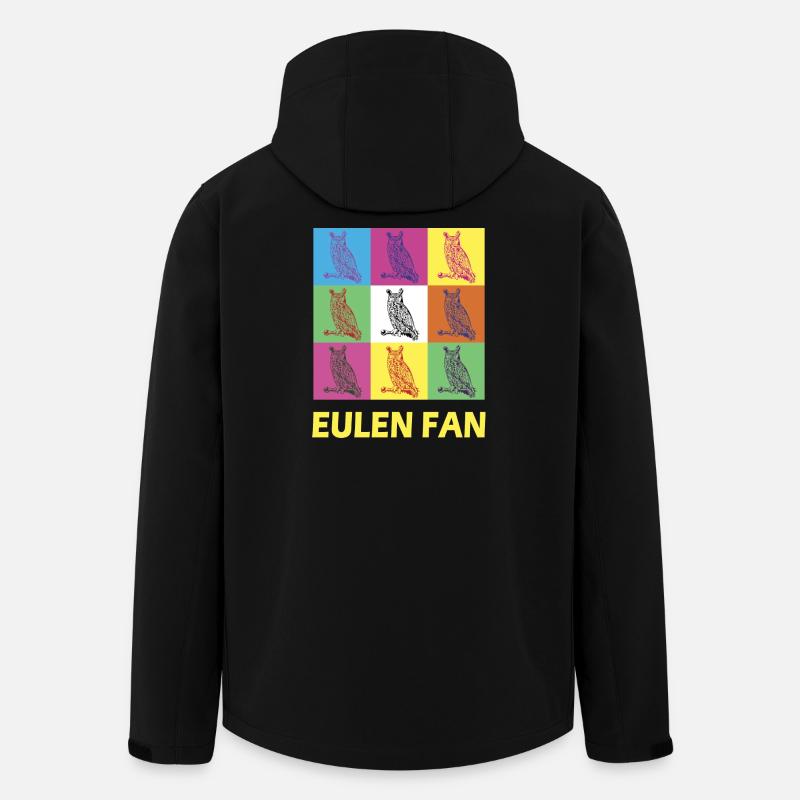 Eulen Fan Design - Recycelte Männer Softshell-Jacke von Stanley/Stella - Schwarz