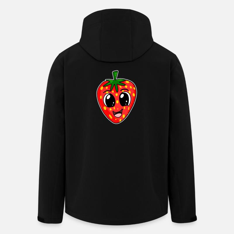 Strawberry Strawberries - Men’s Recycled Softshell Jacket by Stanley/Stella - black