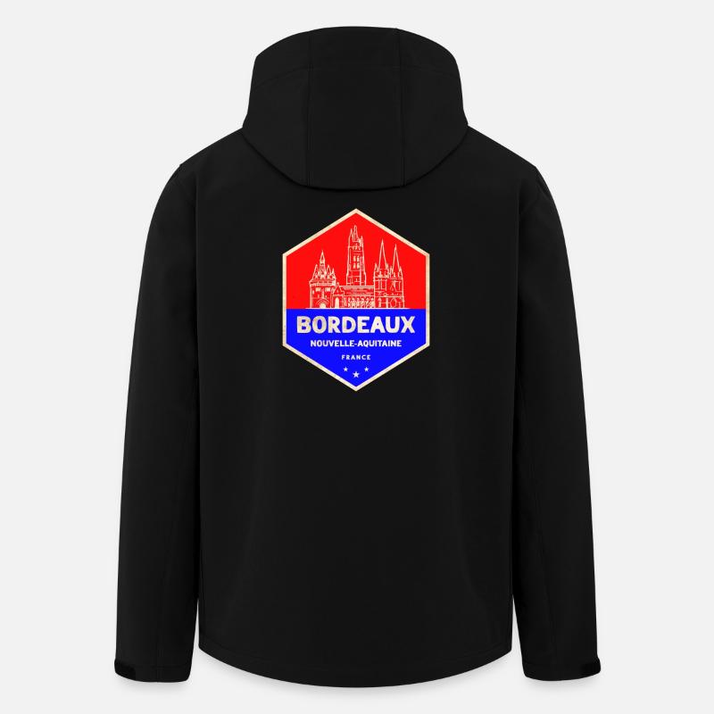 Bordeaux Emblem Nouvelle-Aquitaine - Men’s Recycled Softshell Jacket by Stanley/Stella - black