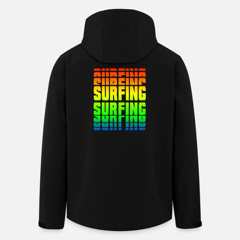 Design de surf - Veste softshell homme en polyester recyclé Stanley/Stella - noir