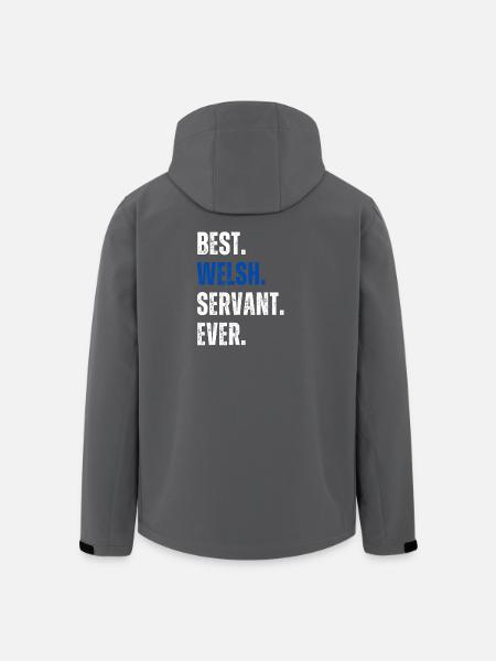 ! Best Welsh Servant Ever Lettering - Men’s Recycled Softshell Jacket by Stanley/Stella - black