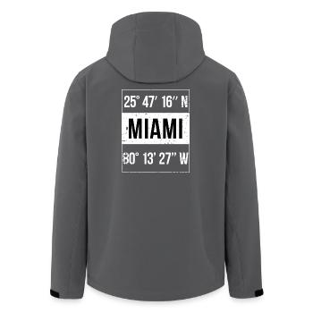 Koordinaten Miami Florida - Recycelte Männer Softshell-Jacke von Stanley/Stella - Schwarz - Hinten - AI Model Male 185 light (185cm)