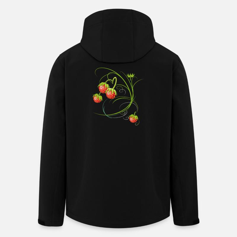 Strawberries, fruit - Men’s Recycled Softshell Jacket by Stanley/Stella - black