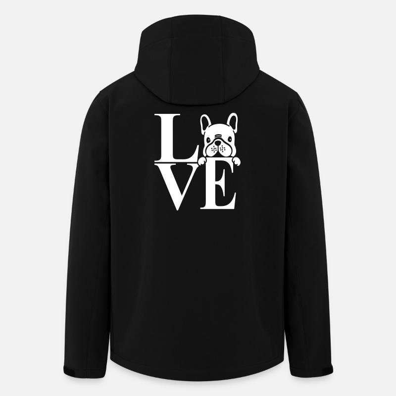 J’adore le bouledogue français - Veste softshell homme en polyester recyclé Stanley/Stella - noir
