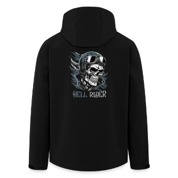 Skull Rider with Goggles - Men’s Recycled Softshell Jacket by Stanley/Stella - black - Back - AI Model Male 185 light (185cm)