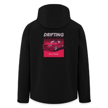 Drifting is Not a Crime Car Art - Men’s Recycled Softshell Jacket by Stanley/Stella - black - Back - AI Model Male 185 light (185cm)