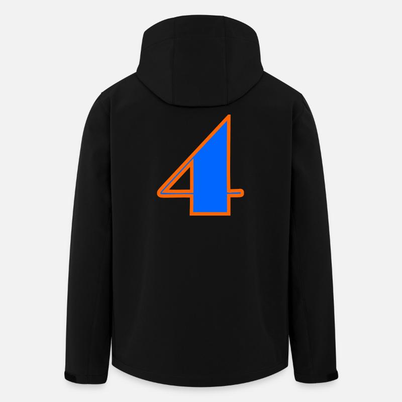 4 ANS,4e ANNIVERSAIRE,ANNIVERSAIRE 4 ANS,QUATRE - Veste softshell homme en polyester recyclé Stanley/Stella - noir