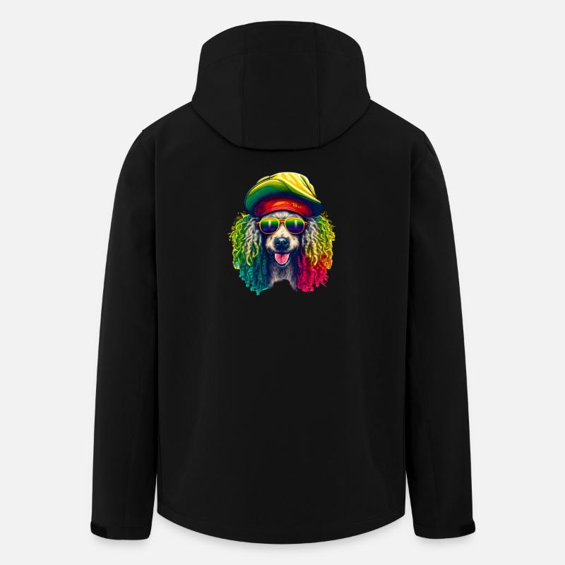 Cooler Rasta-Pudel bunt - Recycelte Männer Softshell-Jacke von Stanley/Stella - Schwarz