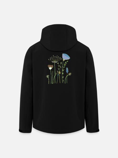fleurs séchées prairie fleurie - Veste softshell homme en polyester recyclé Stanley/Stella - noir