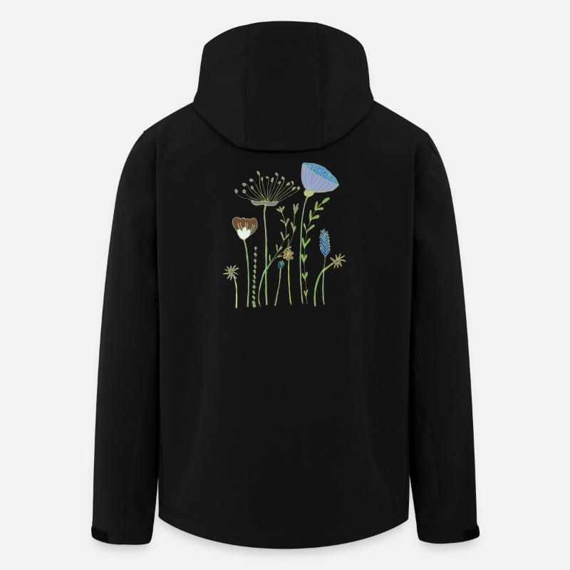 fleurs séchées prairie fleurie - Veste softshell homme en polyester recyclé Stanley/Stella - noir