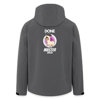 Master 2023 - Master completed - Men’s Recycled Softshell Jacket by Stanley/Stella - anthracite - Back - AI Model Male 185 light (185cm)