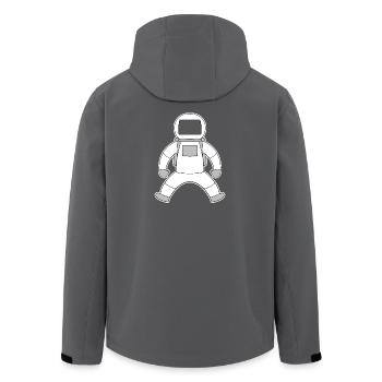 Motif astronaute - Veste softshell homme en polyester recyclé Stanley/Stella - charbon - Dos - AI Model Male 185 light (185cm)