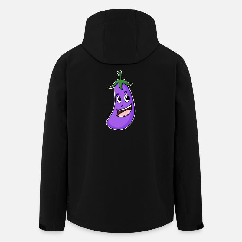 Eggplant motif - Men’s Recycled Softshell Jacket by Stanley/Stella - black