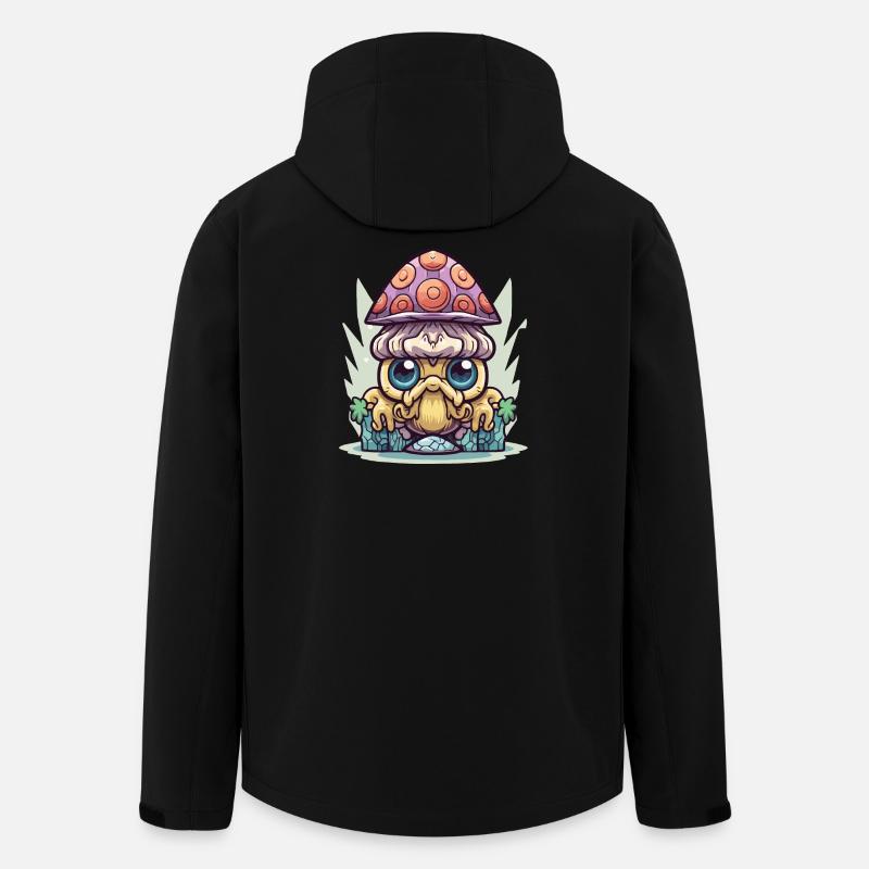 Kawaii-Pilzwächter - Recycelte Männer Softshell-Jacke von Stanley/Stella - Schwarz