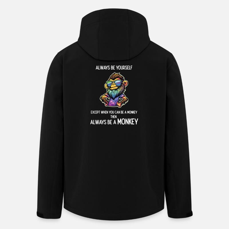 Always Be a Monkey - Men’s Recycled Softshell Jacket by Stanley/Stella - black