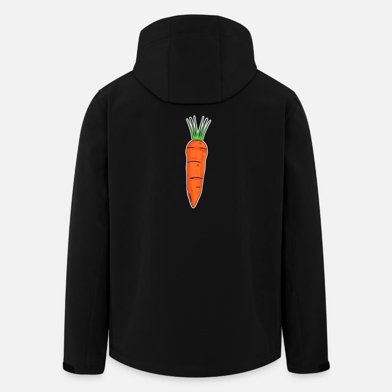 Motif de carotte - Veste softshell homme en polyester recyclé Stanley/Stella - noir